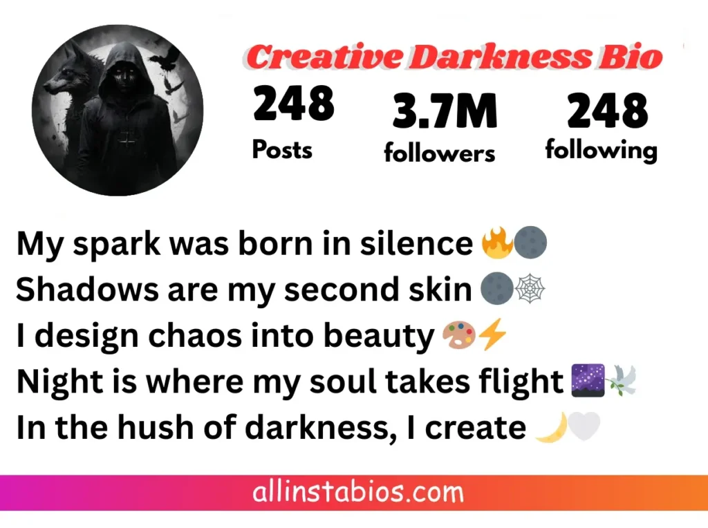 Dark Bio for Instagram