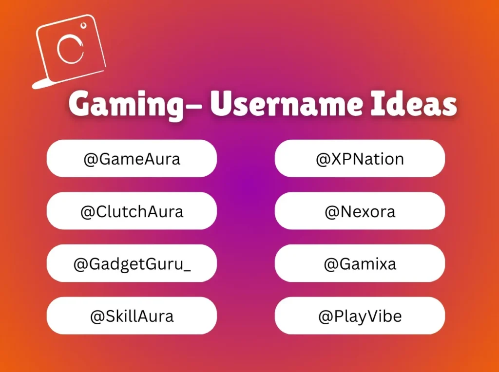 Gaming Influencer Instagram Username Ideas