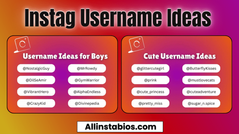 Instagram Username Ideas