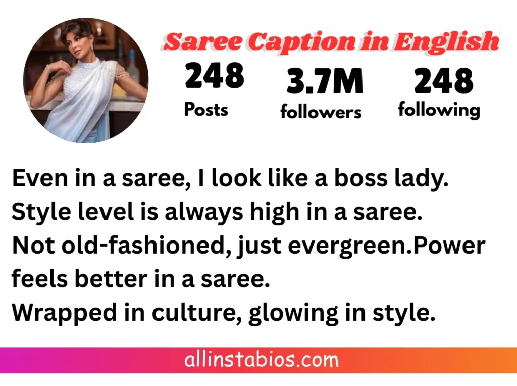 Saree Captions for Instagram in English