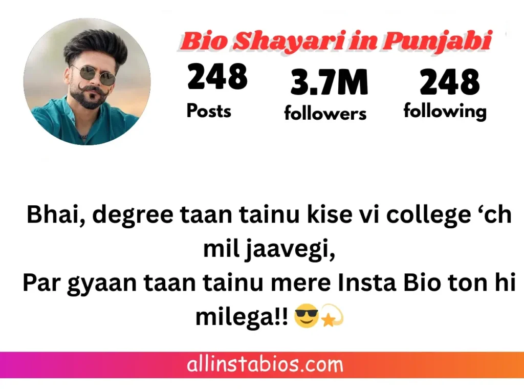 Instagram Bio Punjabi Shayari Instagram Bio Punjabi Shayari